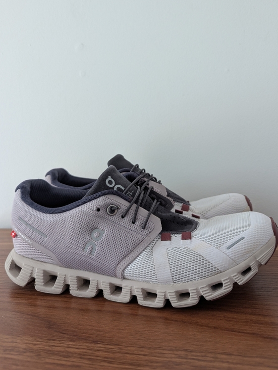 On Running Cloud 5 Pearl Frost Shoes Sneakers Women's Size 9.5 - Picture 3 of 10